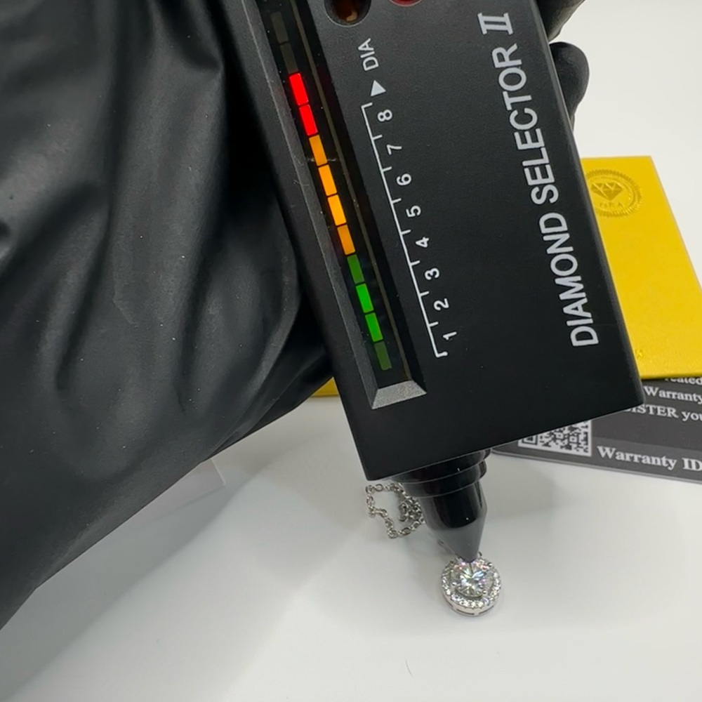 Dainty 2cttw moissanite necklace - Picture 5 of 11